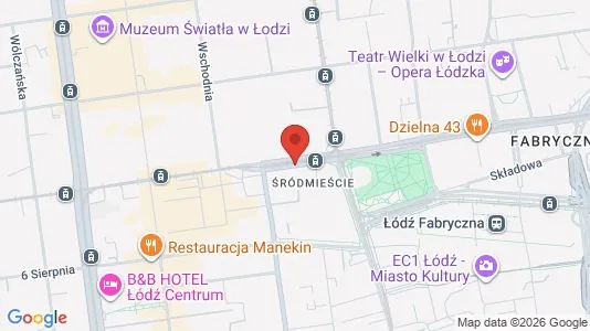 Apartments for rent i Łódź - kort over placeringen