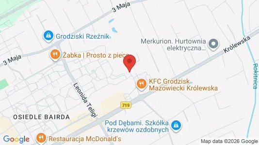 Apartments for rent i Grodziski Mazowieckie - kort over placeringen
