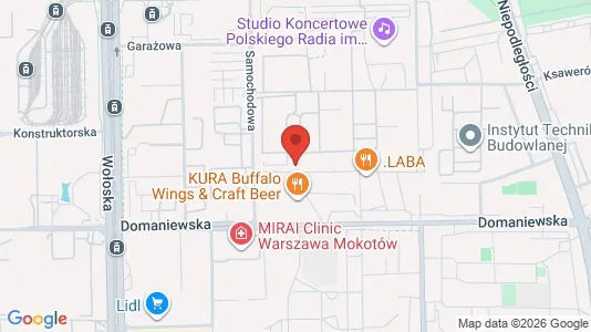 Apartments for rent i Warszawa Mokotów - kort over placeringen