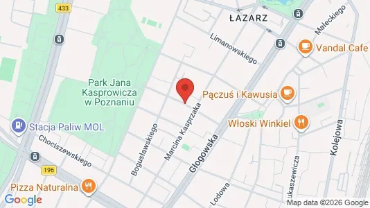 Apartments for rent i Poznań - kort over placeringen