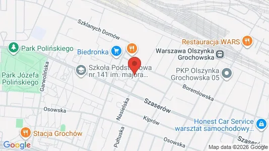 Apartments for rent i Warszawa Praga-Południe - kort over placeringen