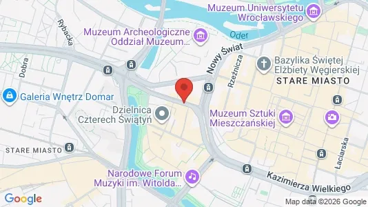 Apartments for rent i Wrocław - kort over placeringen