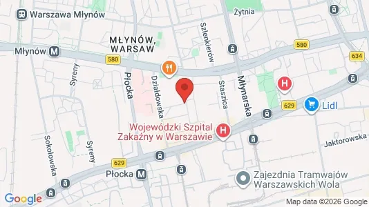 Apartments for rent i Warszawa Wola - kort over placeringen