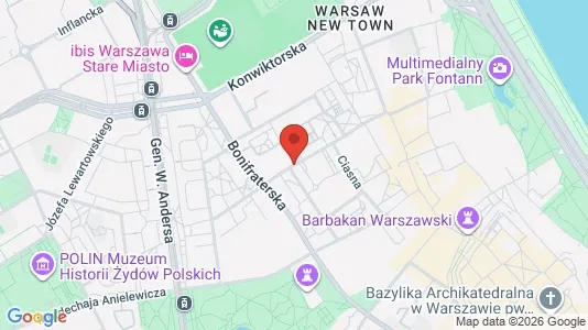 Apartments for rent i Warszawa Śródmieście - kort over placeringen