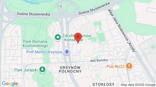 Apartments for rent i Warszawa Ursynów - kort over placeringen