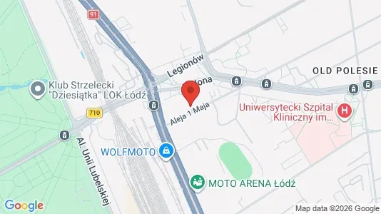 Apartments for rent i Łódź - kort over placeringen