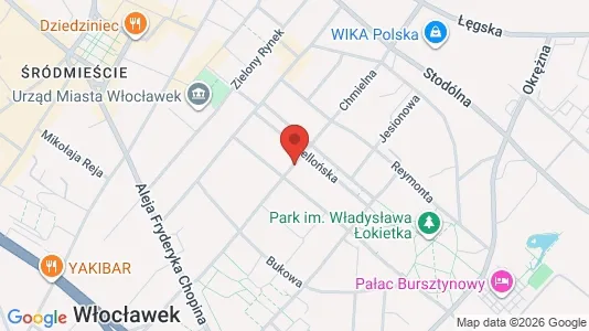 Apartments for rent i Włocławek - kort over placeringen