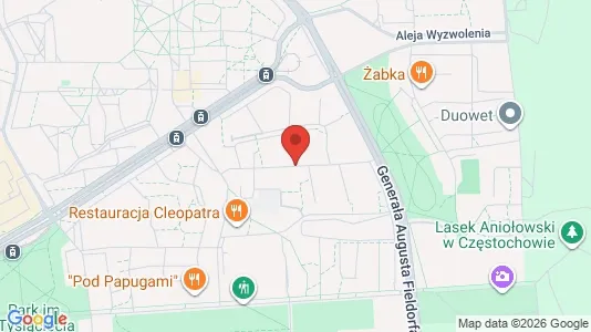 Apartments for rent i Częstochowa - kort over placeringen
