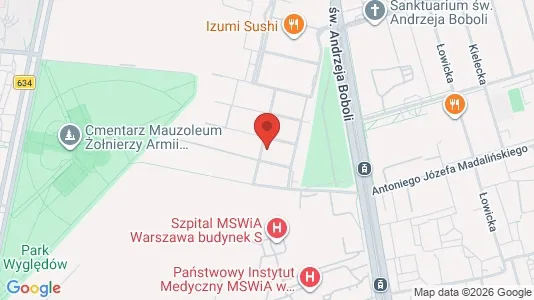 Apartments for rent i Warszawa Mokotów - kort over placeringen