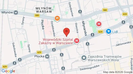 Apartments for rent i Warszawa Wola - kort over placeringen