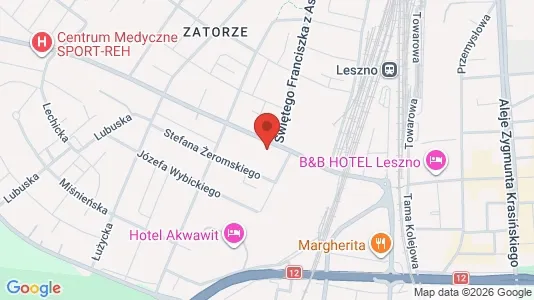 Apartments for rent i Leszczyński - kort over placeringen