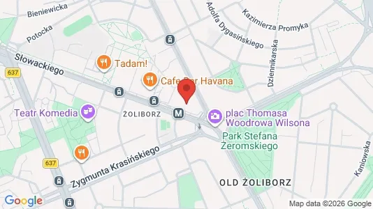 Apartments for rent i Warszawa Mokotów - kort over placeringen