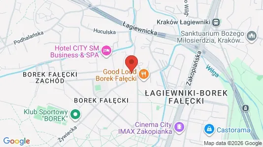 Apartments for rent i Kraków Krowodrza - kort over placeringen
