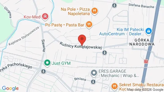 Apartments for rent i Kraków Krowodrza - kort over placeringen