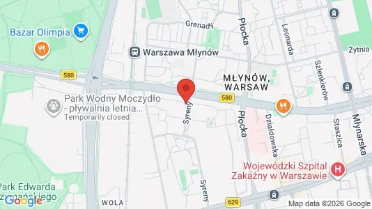 Apartments for rent i Warszawa Wola - kort over placeringen