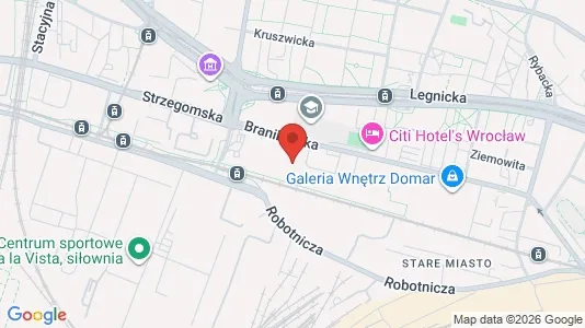Apartments for rent i Wrocław - kort over placeringen