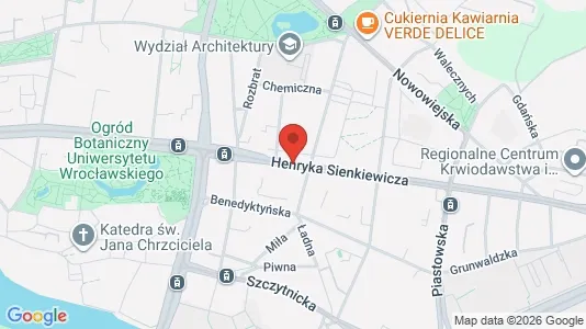 Apartments for rent i Wrocław - kort over placeringen