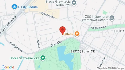 Apartments for rent i Warszawa Ochota - kort over placeringen