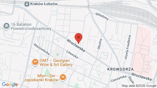 Apartments for rent i Kraków Krowodrza - kort over placeringen