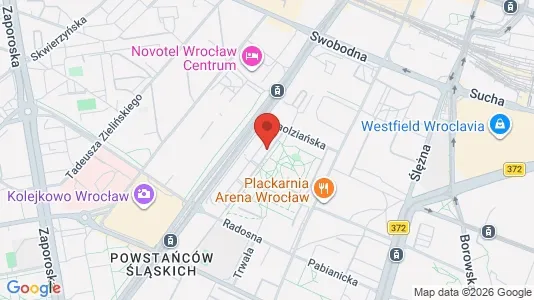 Apartments for rent i Wrocław - kort over placeringen