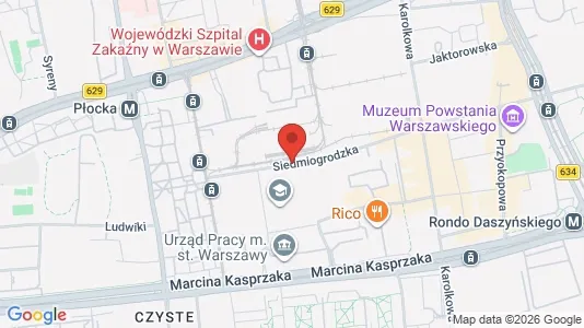 Apartments for rent i Warszawa Wola - kort over placeringen
