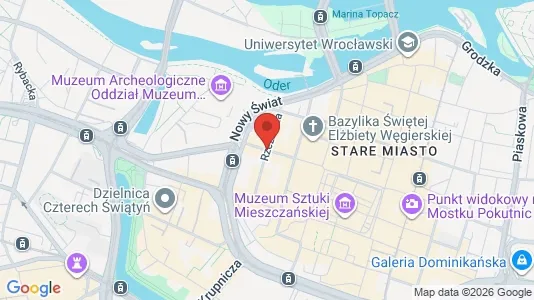 Apartments for rent i Wrocław - kort over placeringen