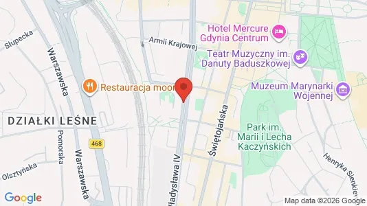Rooms for rent i Gdynia - kort over placeringen