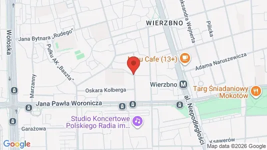 Apartments for rent i Warszawa Mokotów - kort over placeringen