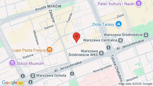 Rooms for rent i Warszawa Wola - kort over placeringen