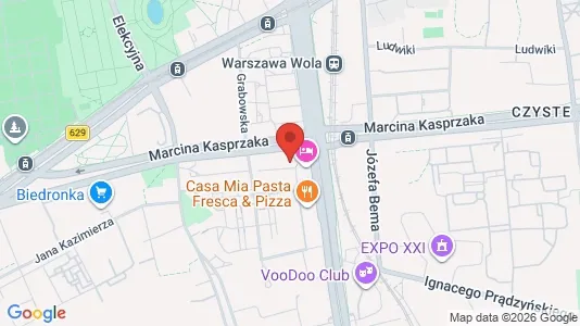 Apartments for rent i Warszawa Wola - kort over placeringen