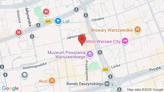 Apartments for rent i Warszawa Wola - kort over placeringen