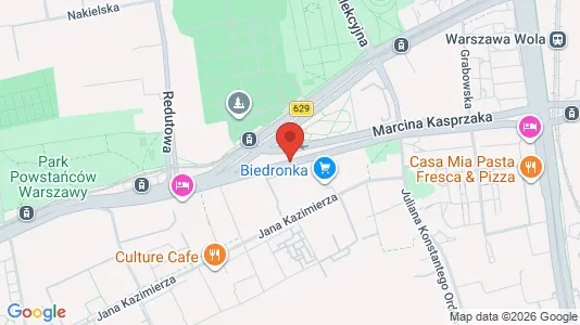 Apartments for rent i Warszawa Wola - kort over placeringen