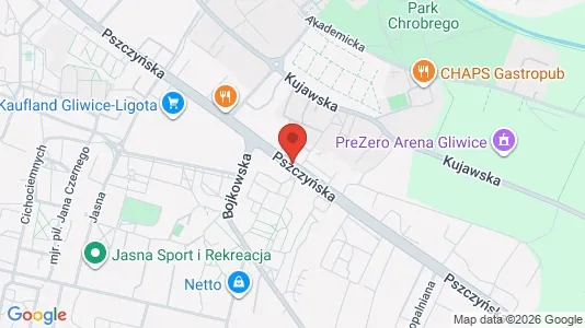 Apartments for rent i Gliwice - kort over placeringen