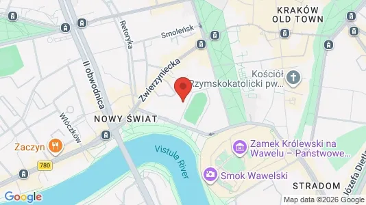 Apartments for rent i Kraków Śródmieście - kort over placeringen