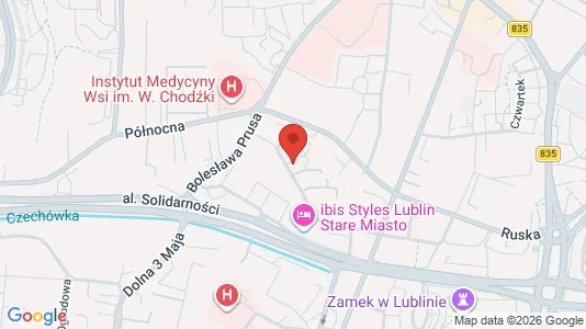 Apartments for rent i Lublin - kort over placeringen