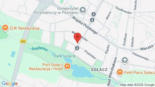 Apartments for rent i Poznań - kort over placeringen