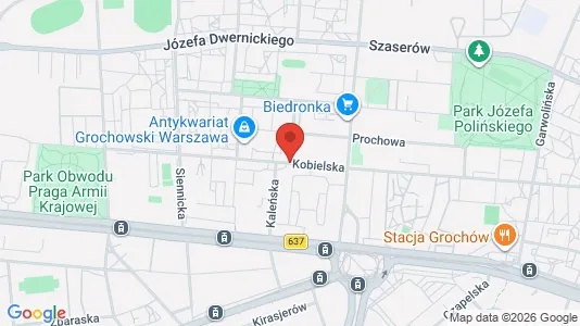 Apartments for rent i Warszawa Praga-Południe - kort over placeringen