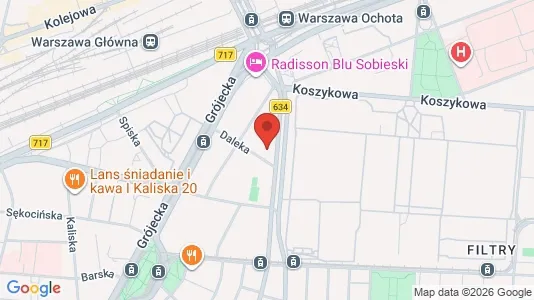 Apartments for rent i Warszawa Ochota - kort over placeringen