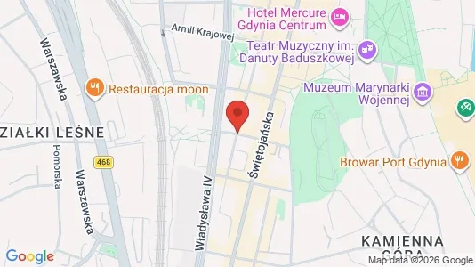 Apartments for rent i Gdynia - kort over placeringen