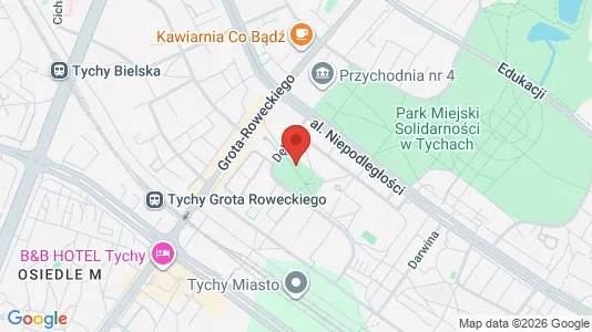Apartments for rent i Tychy - kort over placeringen