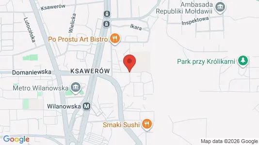 Apartments for rent i Warszawa Mokotów - kort over placeringen