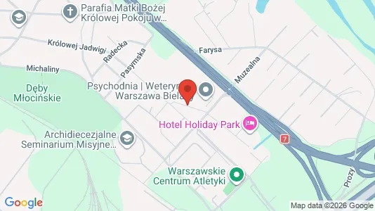 Apartments for rent i Warszawa Bielany - kort over placeringen