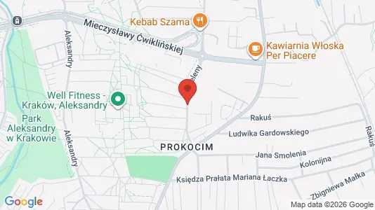 Apartments for rent i Kraków Podgórze - kort over placeringen