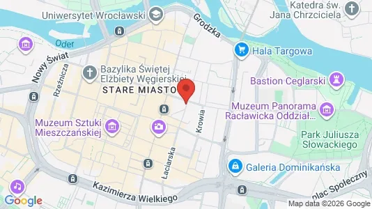 Apartments for rent i Wrocław - kort over placeringen