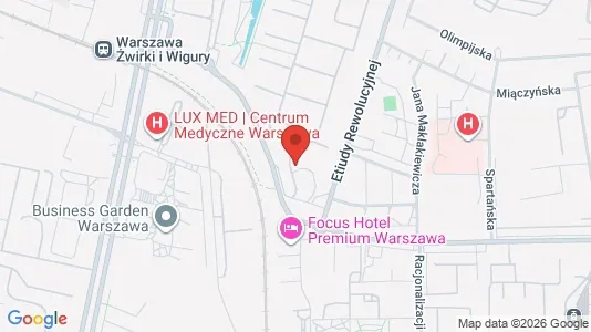 Apartments for rent i Warszawa Mokotów - kort over placeringen