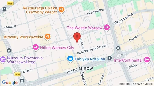 Apartments for rent i Warszawa Wola - kort over placeringen