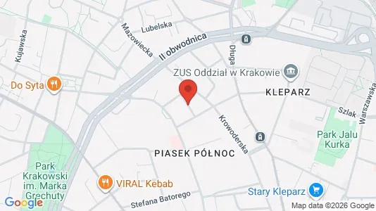 Apartments for rent i Kraków Krowodrza - kort over placeringen