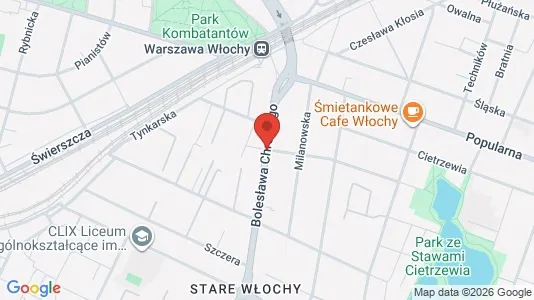Apartments for rent i Warszawa Włochy - kort over placeringen