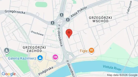 Apartments for rent i Kraków Śródmieście - kort over placeringen