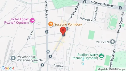 Apartments for rent i Poznań - kort over placeringen